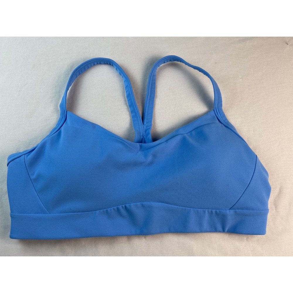 Athleta Blue Racerback Sports Bra Keyhole Back Small Activewear Yoga Workout